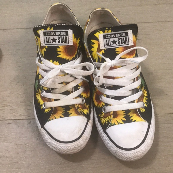 sunflower converse baby shoes